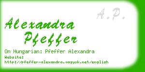 alexandra pfeffer business card